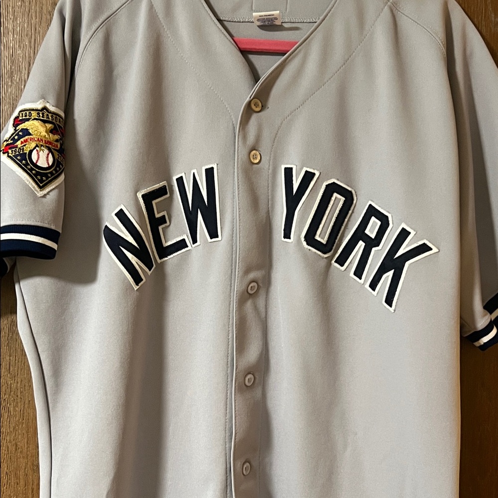 Russell Athletic Gray New York Baseball Jersey